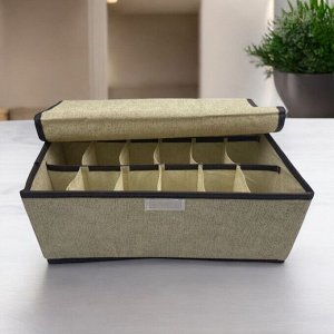 Кофр тканевый с крышкой. HX-05, бежевый