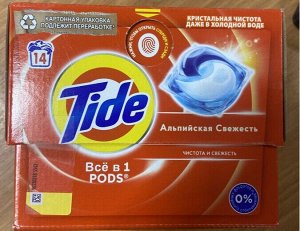 TIDE® СМС жидк. в растворимых капсулах Альпийская свежесть 14х16.8г