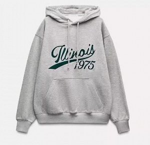 ХУДИ С НАДПИСЬЮ ILLINOIS арт. 1131843, серый