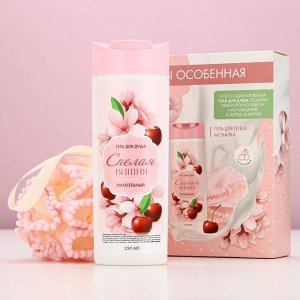 Подарочный набор косметики «Ты особенная!», гель для душа 250 мл и мочалка для тела, ЧИСТОЕ СЧАСТЬЕ