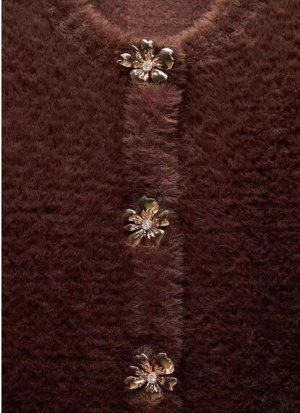 КАРДИГАН ИЗ ИСКУССТВЕННОГО МЕХА арт. 5755119, коричневый