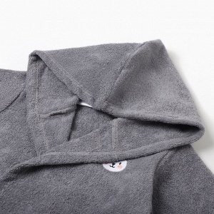 Халат махровый детский Экономь и Я "Зайка", цв.серый 340 г/м2 хл.100%