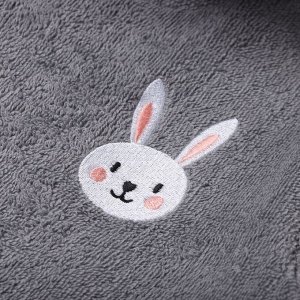 Халат махровый детский Экономь и Я "Зайка", цв.серый 340 г/м2 хл.100%