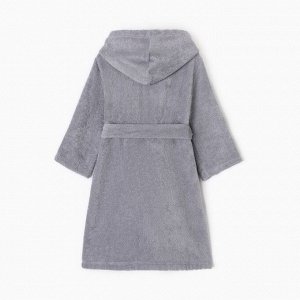 Халат махровый детский Экономь и Я "Зайка", цв.серый 340 г/м2 хл.100%