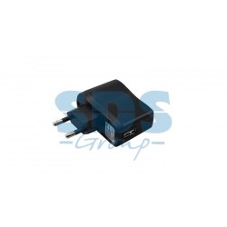 Сетевое зарядное устройство USB 220V (СЗУ) (5V, 1 000mA) черное