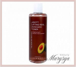 Jigott Lifting Real Avocado Toner Антивозрастной тонер с экстрактом авокадо, 300 мл