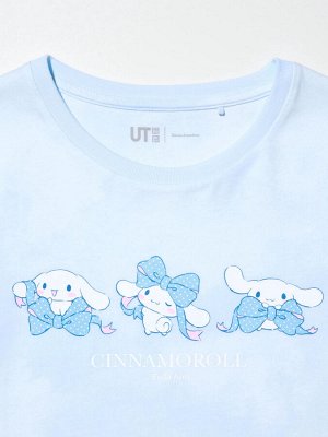 UNIQLO UT - детская хлопковая футболка с персонажами Sanrio - 60 LIGHT BLUE