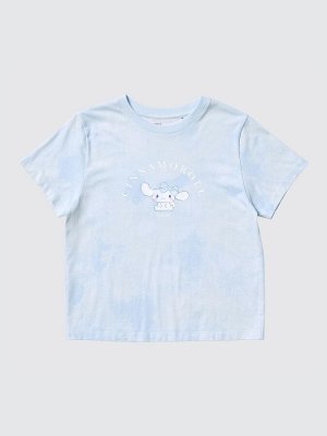 UNIQLO - хлопковая футболка с персонажами Sanrio - 60 LIGHT BLUE