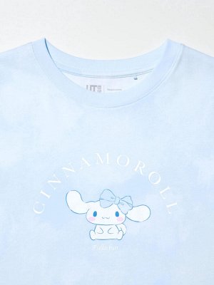 UNIQLO - хлопковая футболка с персонажами Sanrio - 60 LIGHT BLUE