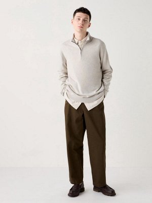 UNIQLO - кашемировый свитер с полумолнией
