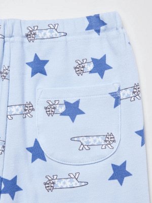 UNIQLO - детская пижама с принтом кошек от Лизы Ларсон - 60 LIGHT BLUE