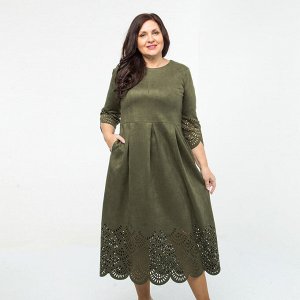 Платье, текстиль, хаки, Хаки