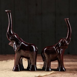 Набор статуэток "Слоны", коричневый, 2 шт, микс