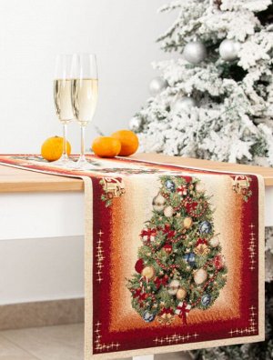 "Новогодняя красавица" Дорожка на стол 44х100см
