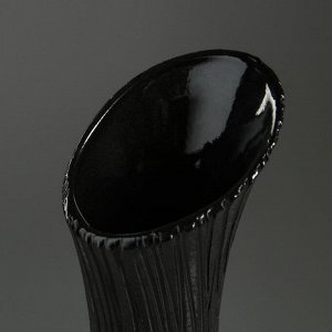 Ваза настольная "Лиза", чёрная, керамика, 32 см