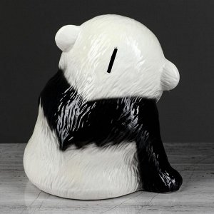 Копилка "Панда", глянец, чёрный цвет, 18 см