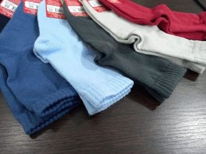 Носки женские шерстяные гладкие однотонные цвета в табличке для заказа