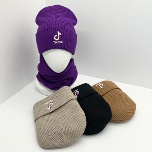 Комплект шапка+снуд (осень)