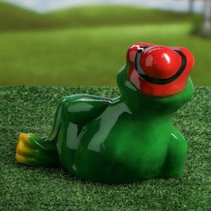 Садовая фигура "Лягушка в шляпе", разноцветная, 14х25х22 см, микс