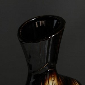 Ваза керамика настольная "Аманда", коричневая, 35 см