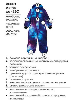 Зимний комбинезон из мембранной ткани для девочки
