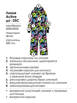 Комбинезон текстильный с полиуретановым покрытием для девочек