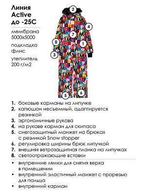 Комбинезон текстильный с полиуретановым покрытием для девочек