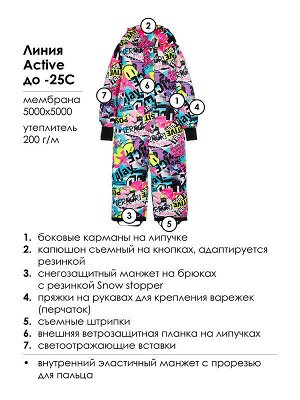 Комбинезон текстильный с полиуретановым покрытием для девочек