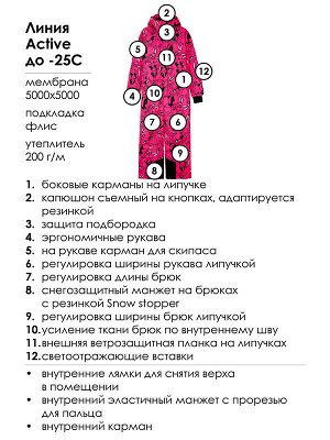 Комбинезон текстильный с полиуретановым покрытием для девочек