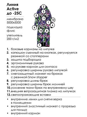 Комбинезон текстильный с полиуретановым покрытием для девочек