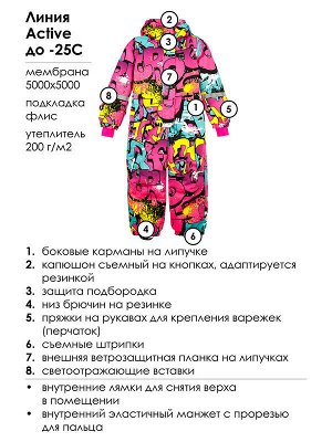 Комбинезон текстильный с полиуретановым покрытием для девочек