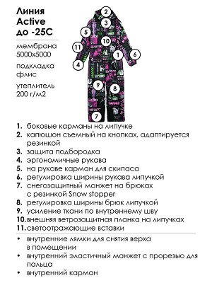 Комбинезон текстильный с полиуретановым покрытием для девочек