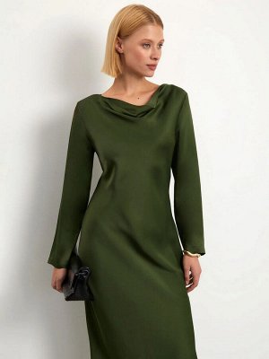 Платье макси приталенного кроя, PL1586/kombu