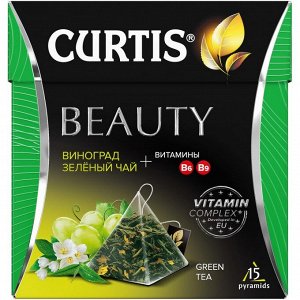 Чай CURTIS Пирамидки Beauty Tea 15 пак. зел+витамины. (12)