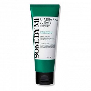 Пенка для умывания с кислотами Some By Mi AHA,BHA,PHA TEATREE 30DAYS MIRACLE Acne Clear Foam 100 мл, шт