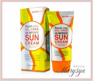 Farm Stay Обезжиренный солнцезащитный крем с алое, Oil-Free UV Defence Sun Cream SPF50+ PA+++ 70 мл