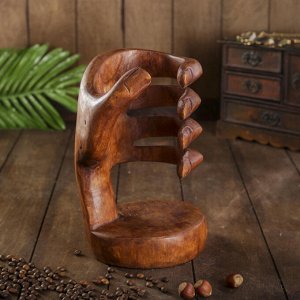 Подставка под бутылку «Рука», 14x14x25 см, дерево