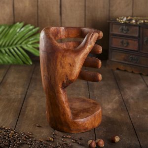 Подставка под бутылку «Рука», 14x14x25 см, дерево