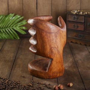 Подставка под бутылку «Рука», 14x14x25 см, дерево