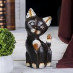 Сувенир дерево &quot;Коричневая кошечка&quot; 5х9х20 см