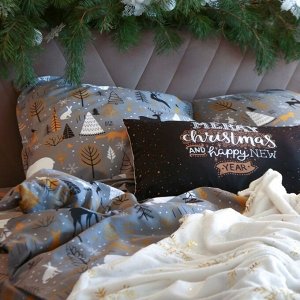 Постельное бельё "Этель" 1.5 сп Let it snow (вид 2) 143х215 см, 150х214 см, 70х70 см - 2 штуки
