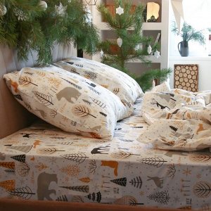 Постельное белье новогоднее Этель Дуэт Let it snow (вид 1) 143*215 см - 2 штуки, 240*220 см, 70*70 см - 2 штуки