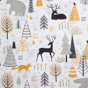 Постельное белье новогоднее Этель Дуэт Let it snow (вид 1) 143*215 см - 2 штуки, 240*220 см, 70*70 см - 2 штуки