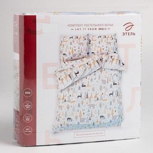 Постельное белье новогоднее Этель Дуэт Let it snow (вид 1) 143*215 см - 2 штуки, 240*220 см, 70*70 см - 2 штуки