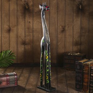Сувенир дерево "Жираф с цветами" 10х17х80 см