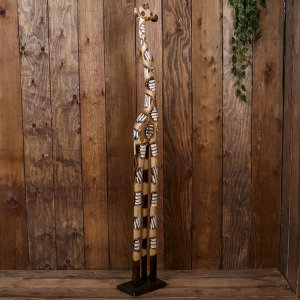 Сувенир дерево "Желтый жираф с ногами в полосочку" 14х22х150 см