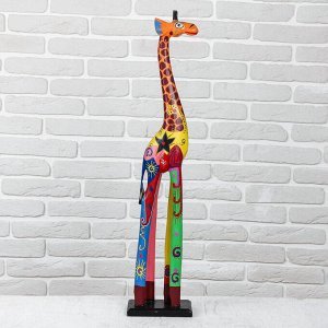 Сувенир дерево "Цветной жираф" 17х12х80 см