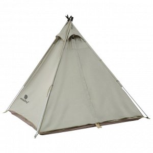 Палатка туристическая 3-местная maclay TUNDRA Cool 3, 200x200x180 см, кемпинговая, однослойная, бежевая