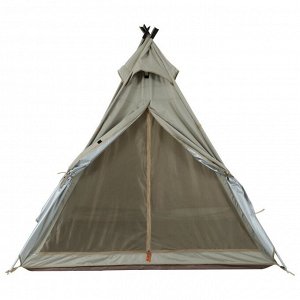 Палатка туристическая 3-местная maclay TUNDRA Cool 3, 200x200x180 см, кемпинговая, однослойная, бежевая