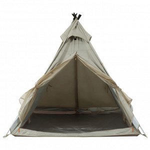 Палатка туристическая 3-местная maclay TUNDRA Cool 3, 200x200x180 см, кемпинговая, однослойная, бежевая